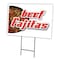 Signmission Beef Fajitas Yard Sign & Stake outdoor plastic coroplast window, C-1216-DS-Beef Fajitas C-1216-DS-Beef Fajitas - alternate 1